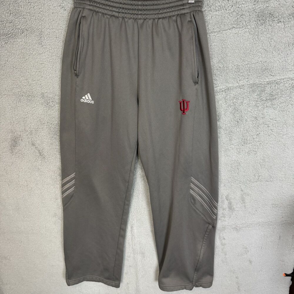 Adidas Indiana Hoosiers Sweatpants Mens M Grey Fleece Drawstring